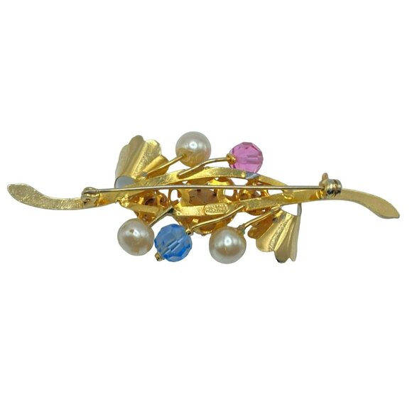 Vintage Austrian Brooch UV Reactive MARKED Austria Uranium Vaseline Glass Enamel - Picture 5 of 7